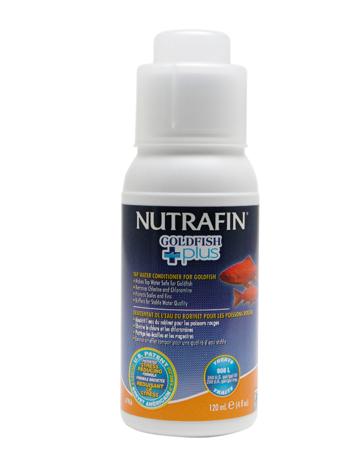 Traitement de l’eau du robinet Goldfish Bowl Conditioner Nutrafin pour poissons rouges ( 60 ml ou 120 ml )